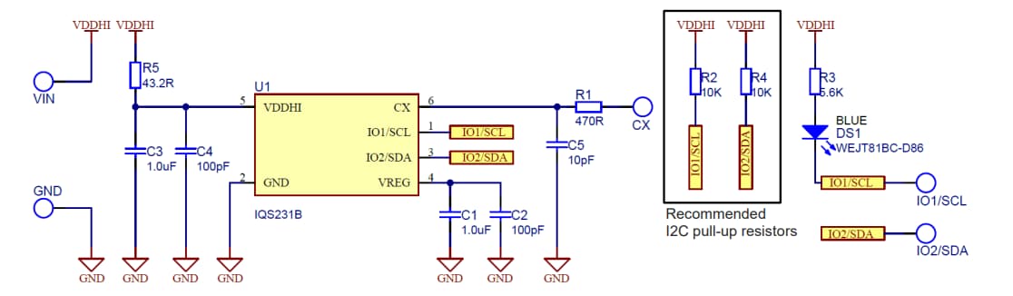 Schematic - Azoteq IQS231BEV02-S Evaluation Kit